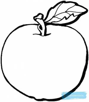 Раскраска яблоко для детей 4 5 лет #25 #572963
