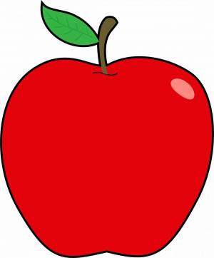Раскраска яблоко для детей 4 5 лет #26 #572964