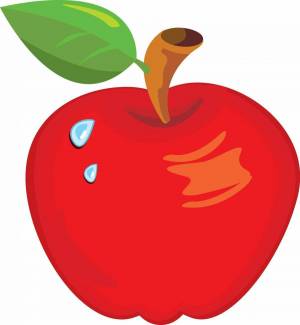 Раскраска яблоко для детей 4 5 лет #27 #572965