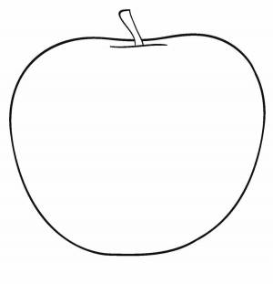 Раскраска яблоко для детей 4 5 лет #28 #572966