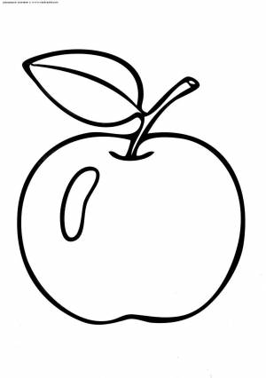 Раскраска яблоко для детей 4 5 лет #32 #572970