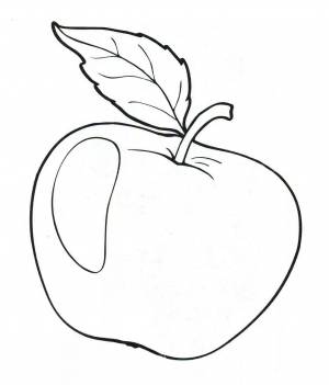 Раскраска яблоко для детей 4 5 лет #33 #572971