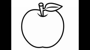 Раскраска яблоко для детей 5 6 лет #6 #572980