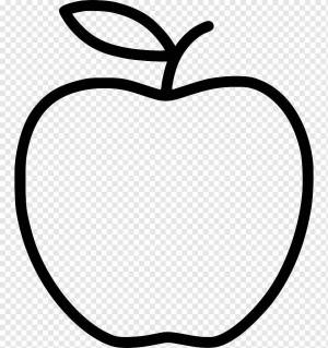 Раскраска яблоко для детей 5 6 лет #27 #573001