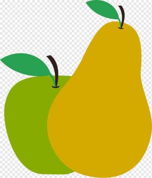 Раскраска яблоко и груша #11 #573021