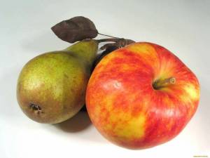 Раскраска яблоко и груша #26 #573036