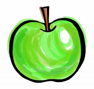 Раскраска яблоко рисунок #24 #573071