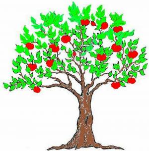 Раскраска яблоня для детей #3 #573084