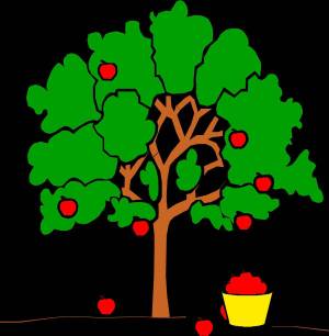 Раскраска яблоня для детей #6 #573087