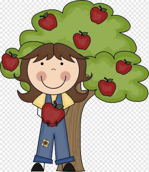 Раскраска яблоня для детей #13 #573094