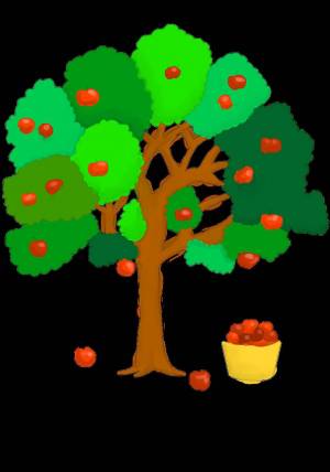 Раскраска яблоня для детей #18 #573099
