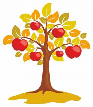 Раскраска яблоня для детей #22 #573103