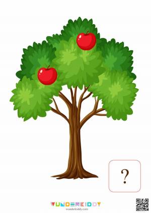 Раскраска яблоня для детей #32 #573113