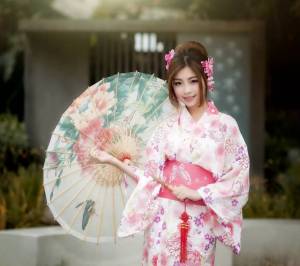 Раскраска японка в кимоно #10 #574089
