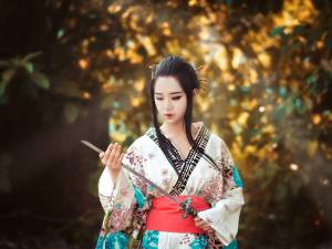 Раскраска японка в кимоно #11 #574090