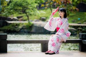 Раскраска японка в кимоно #12 #574091