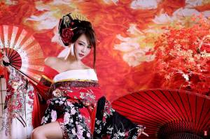 Раскраска японка в кимоно #15 #574094