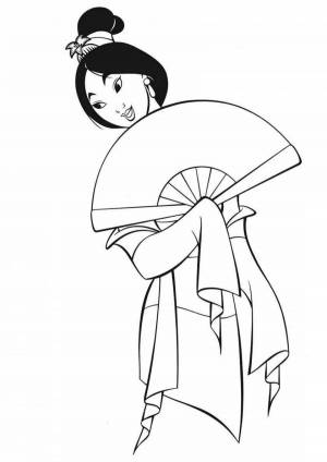 Раскраска японка в кимоно рисунок 4 класс #1 #574104