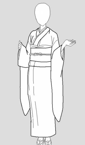 Раскраска японка в кимоно рисунок 4 класс #26 #574129