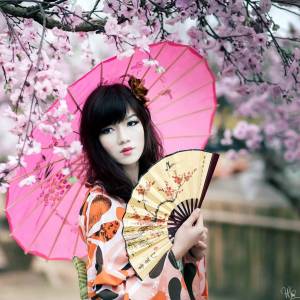 Раскраска японская девушка #1 #574142