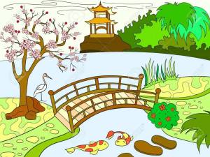 Раскраска японский сад 4 класс #13 #574294