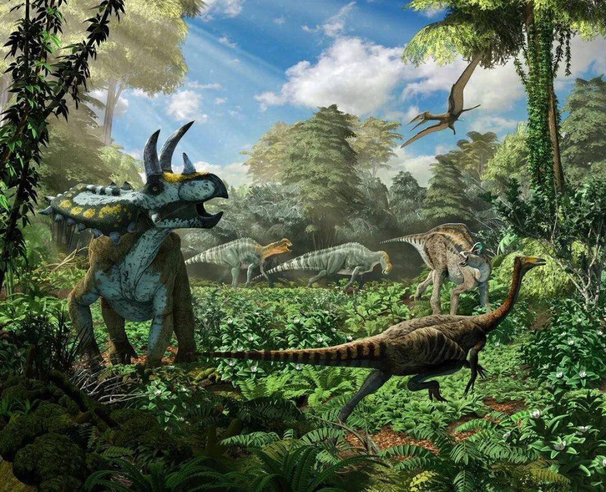 Мир динозавров 3. Травоядные динозавры Юрского периода. Юрский период мезозойской эры. Динозавры палеоарт. Юрский период палеоарт.