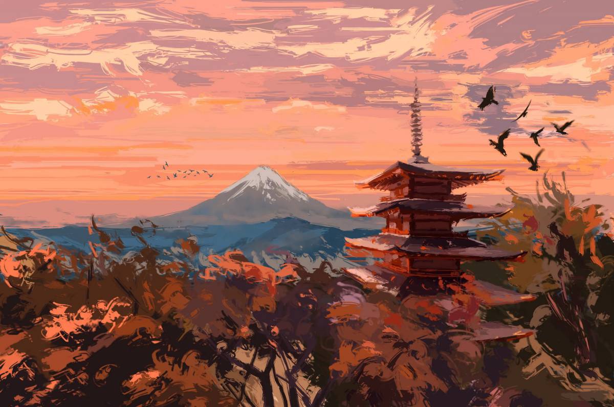 Японский пейзаж #36