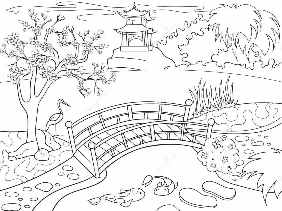 Японский сад 4 класс #2