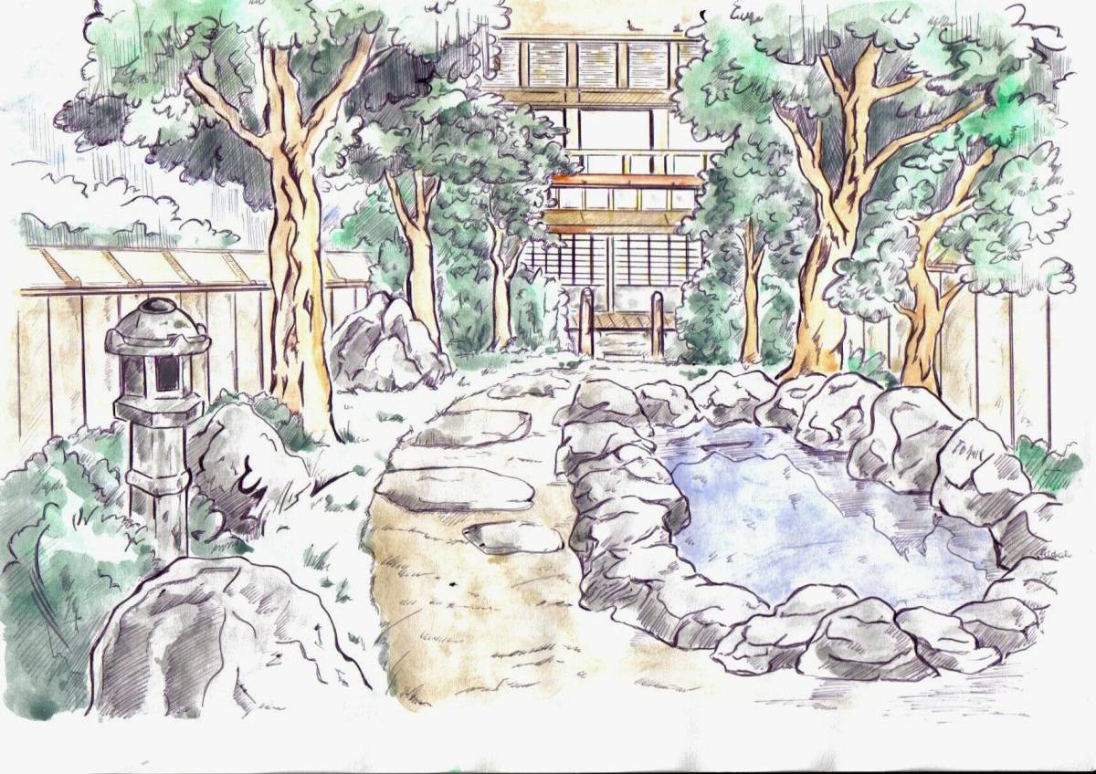 Японский сад 4 класс #32