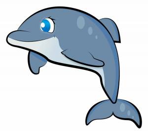 Раскраска дельфин для детей #20 #56085