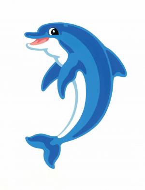Раскраска дельфин для детей #21 #56086