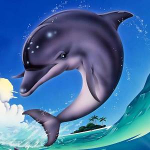 Раскраска дельфин для детей #32 #56097