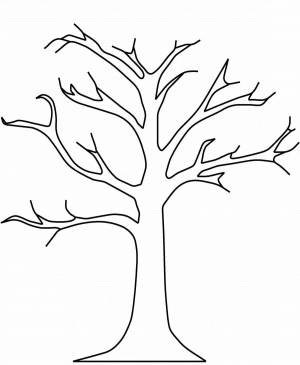 Раскраска дерево без листьев для детей #25 #56307