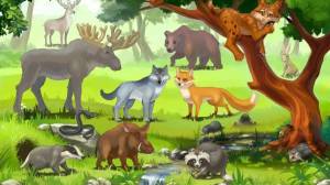 Раскраска дикие животные для детей 3 4 лет #2 #57384