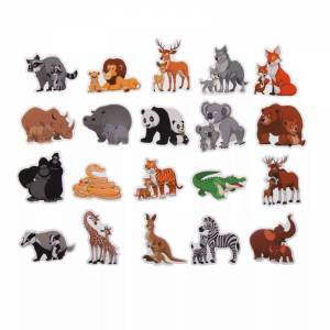 Раскраска дикие животные и их детеныши #7 #57584