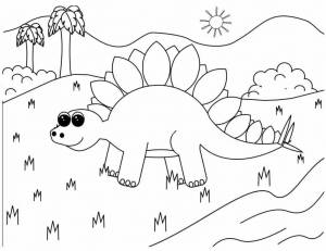 Раскраска динозавры для детей 4 5 лет #3 #58037