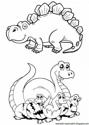 Раскраска динозавры для детей 4 5 лет #10 #58044
