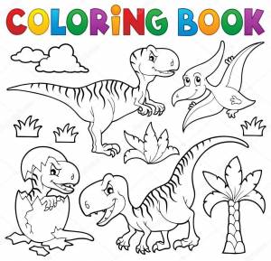 Раскраска динозавры для детей 5 6 лет #27 #58099