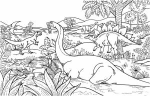 Раскраска динозавры для детей 6 7 лет #20 #58129