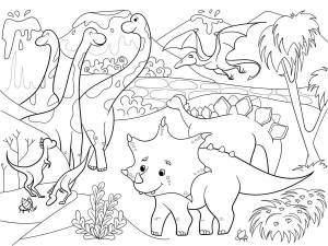 Раскраска динозавры для детей 6 7 лет #25 #58134