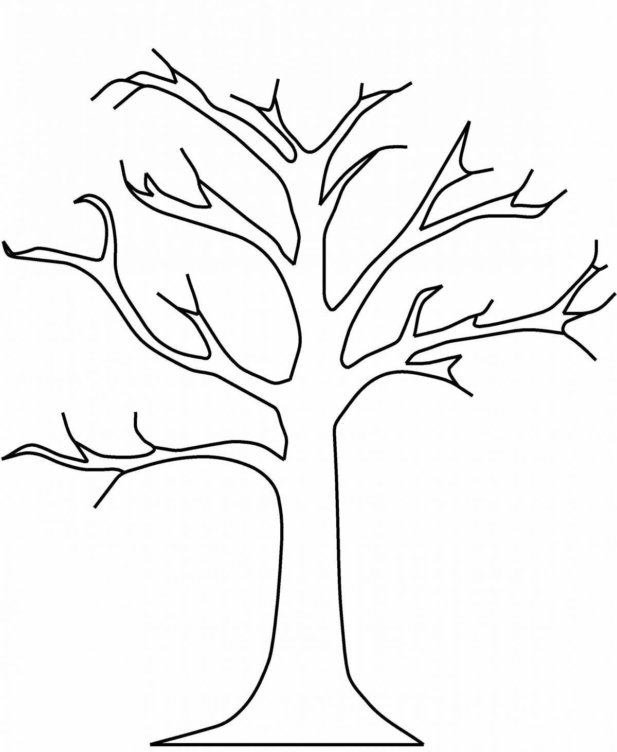 Дерево без листьев для детей #25