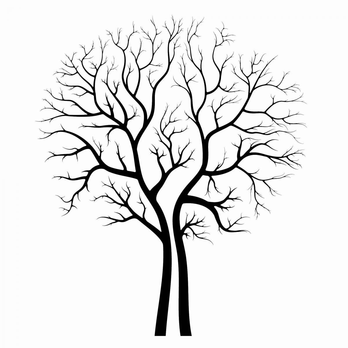 Дерево Без Листьев Рисунок, HD Png Download - x (#) - PinPng