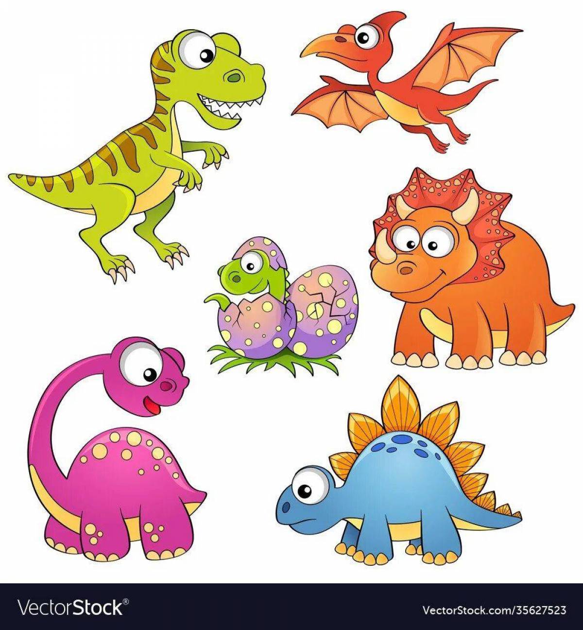 Динозавры для детей для печати #1