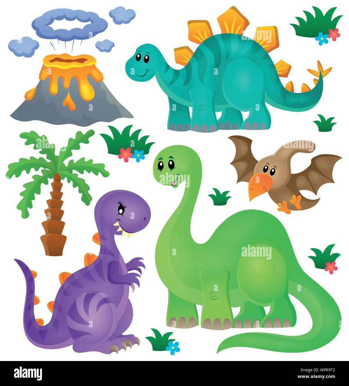 Динозавры для детей для печати #3