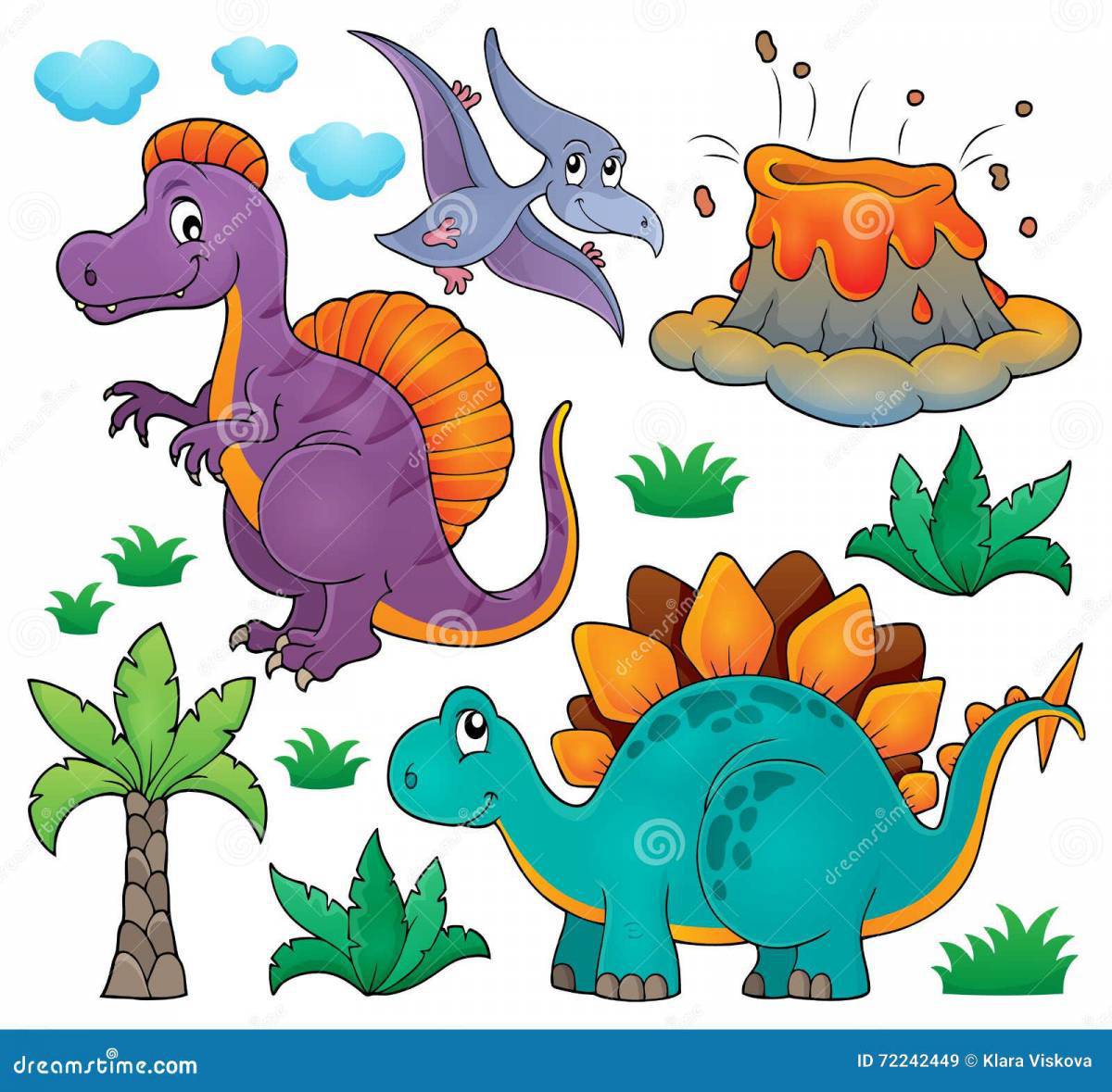 Динозавры для детей для печати #6