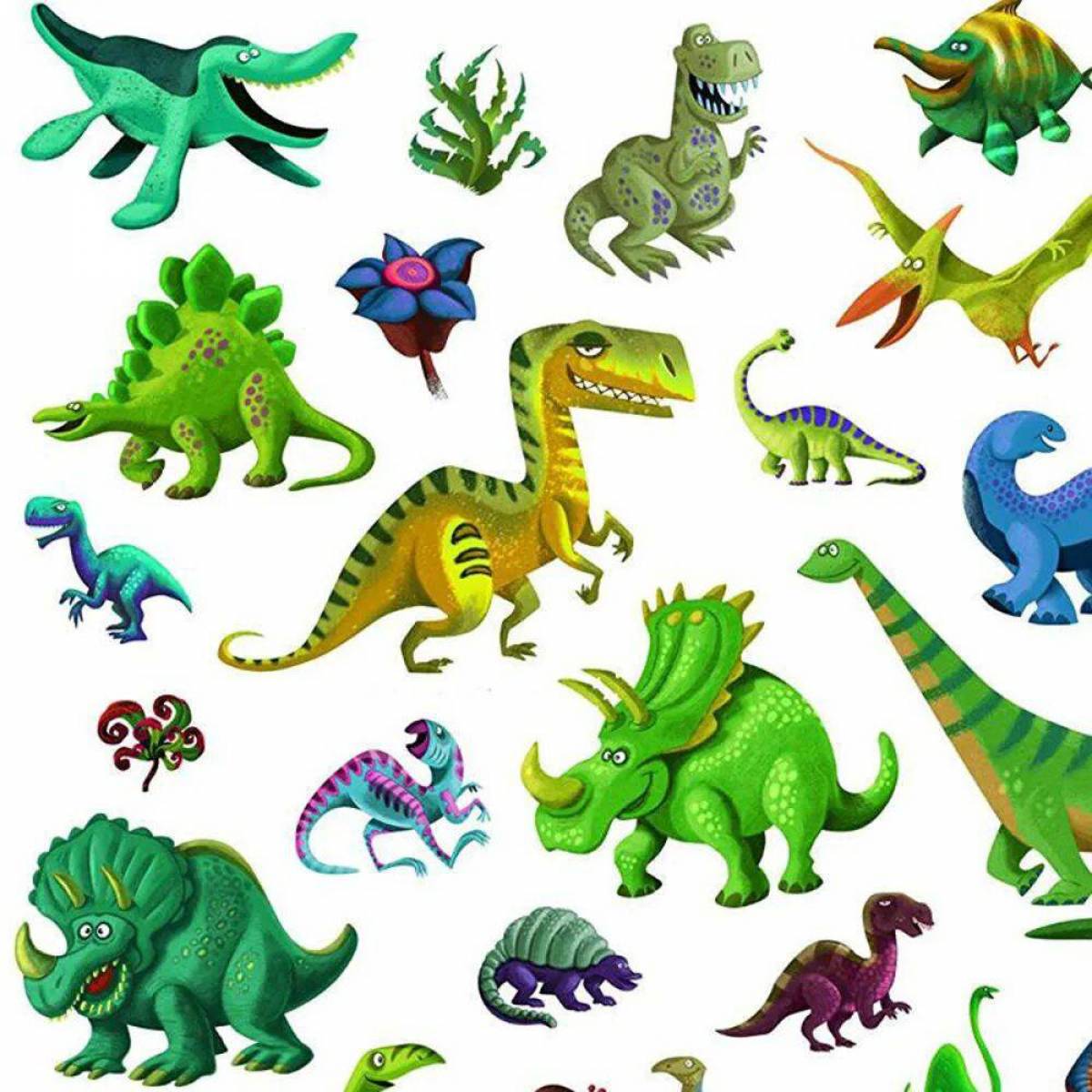 Динозавры для детей для печати #8