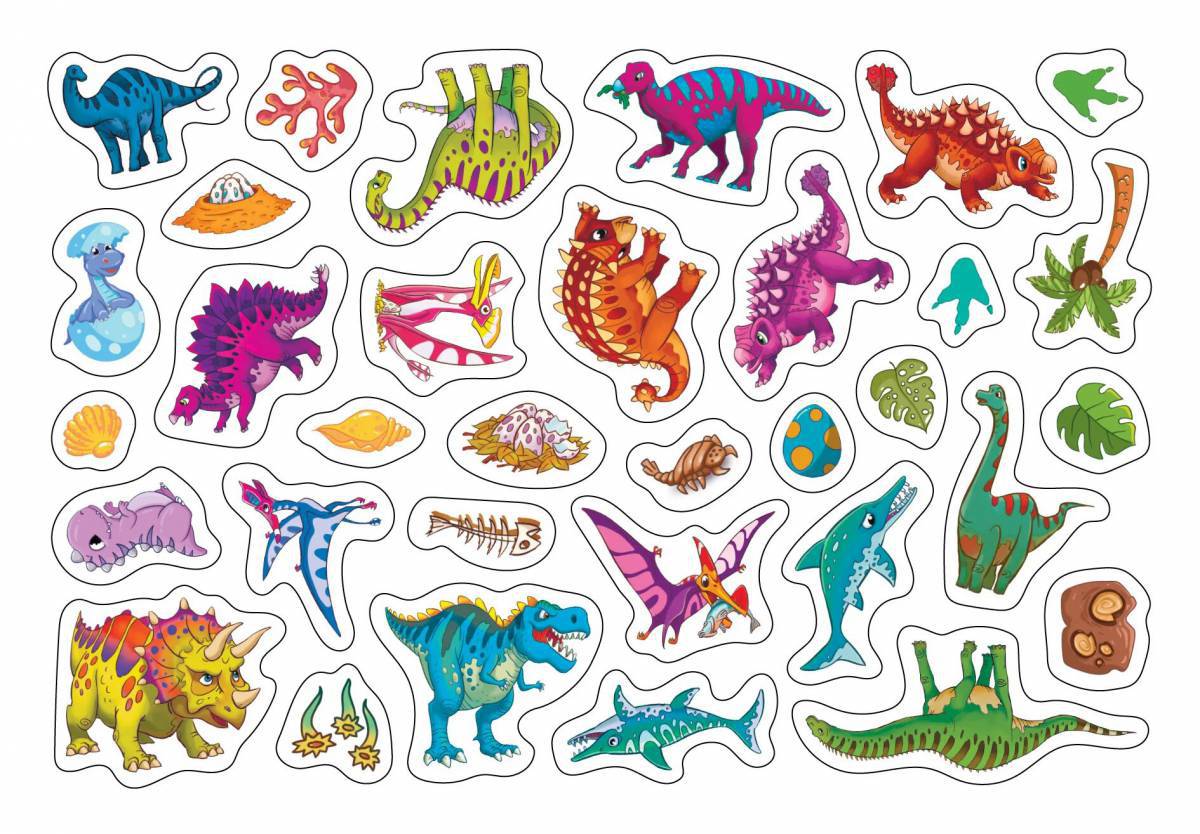 Динозавры для детей для печати #9