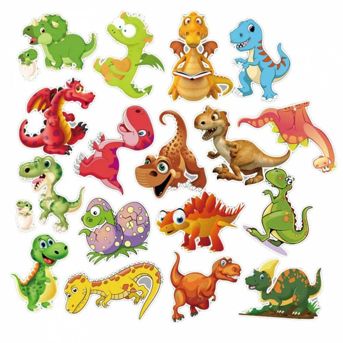 Динозавры для детей для печати #11