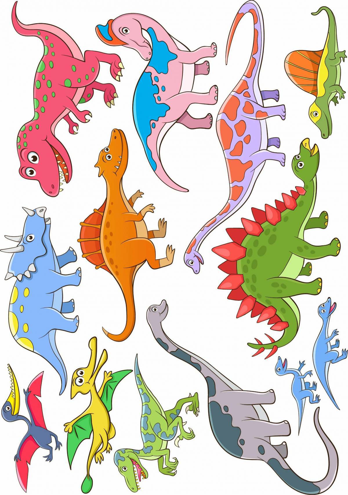 Динозавры для детей для печати #17