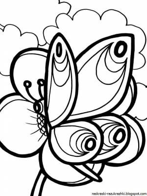 Раскраска для девочек бабочки #6 #61881
